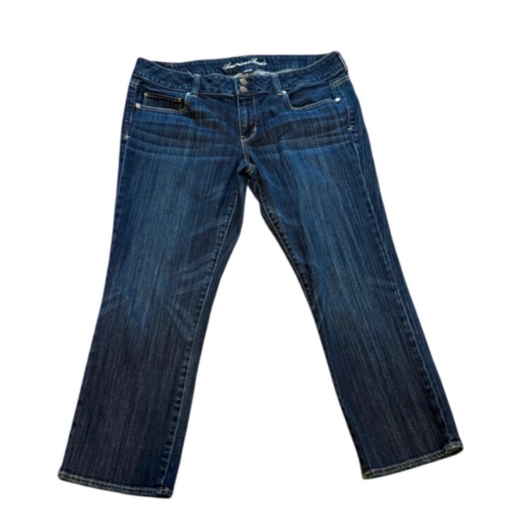 American Eagle Artist Jeans Dark Wash Stretch Flare Bootcut Size 14 Regular